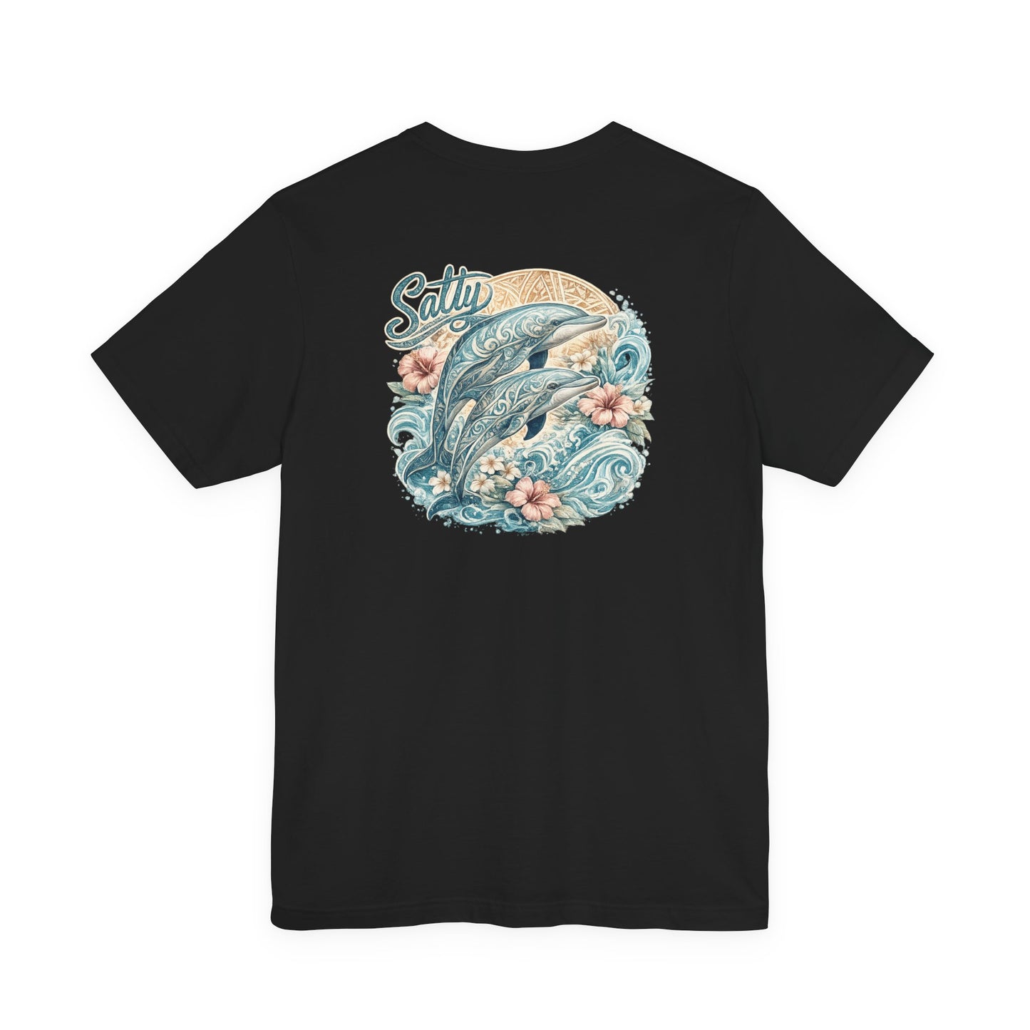 Dolphin Salty Ocean Tee — Coastal Surf Graphic T-Shirt