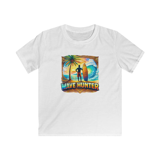 Kids Tee — "Wave Hunter" Surf Graphic Beach Shirt