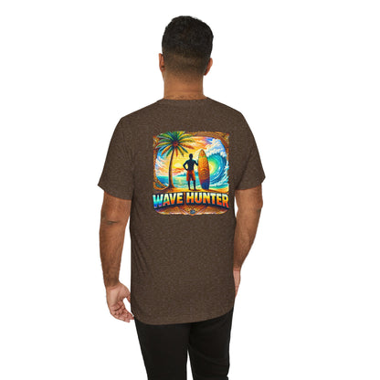 Wave Hunter Surf T‑Shirt — Tropical Surfing Graphic Tee ("Wave Hunter")
