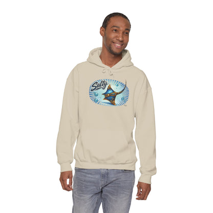 Salty Manta Ray Hoodie — Retro Surf Beach Vibes Sweatshirt