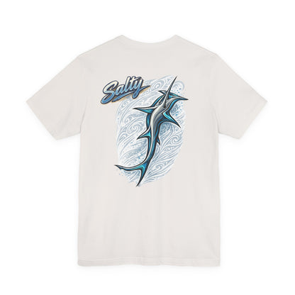 Hammerhead Tribal Graphic Tee — Blue Hammerhead Ocean Art T‑Shirt