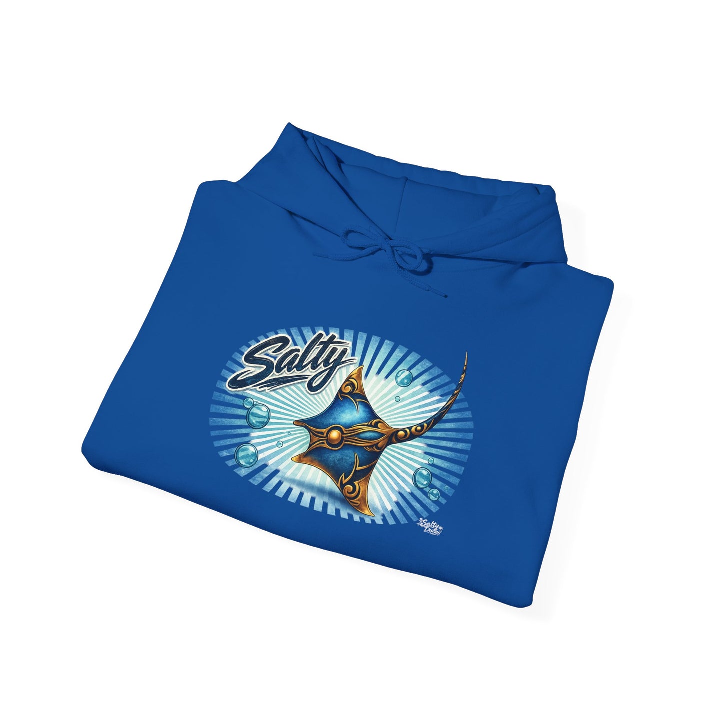Salty Manta Ray Hoodie — Retro Surf Beach Vibes Sweatshirt