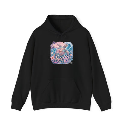 Salty Turtle Hoodie — Pastel Ocean Graphic Sweatshirt