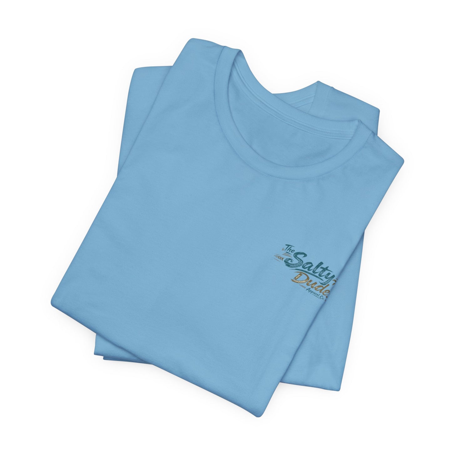 Salty Shark Graphic Tee — Ocean Shark Silhouette Short Sleeve T-Shirt