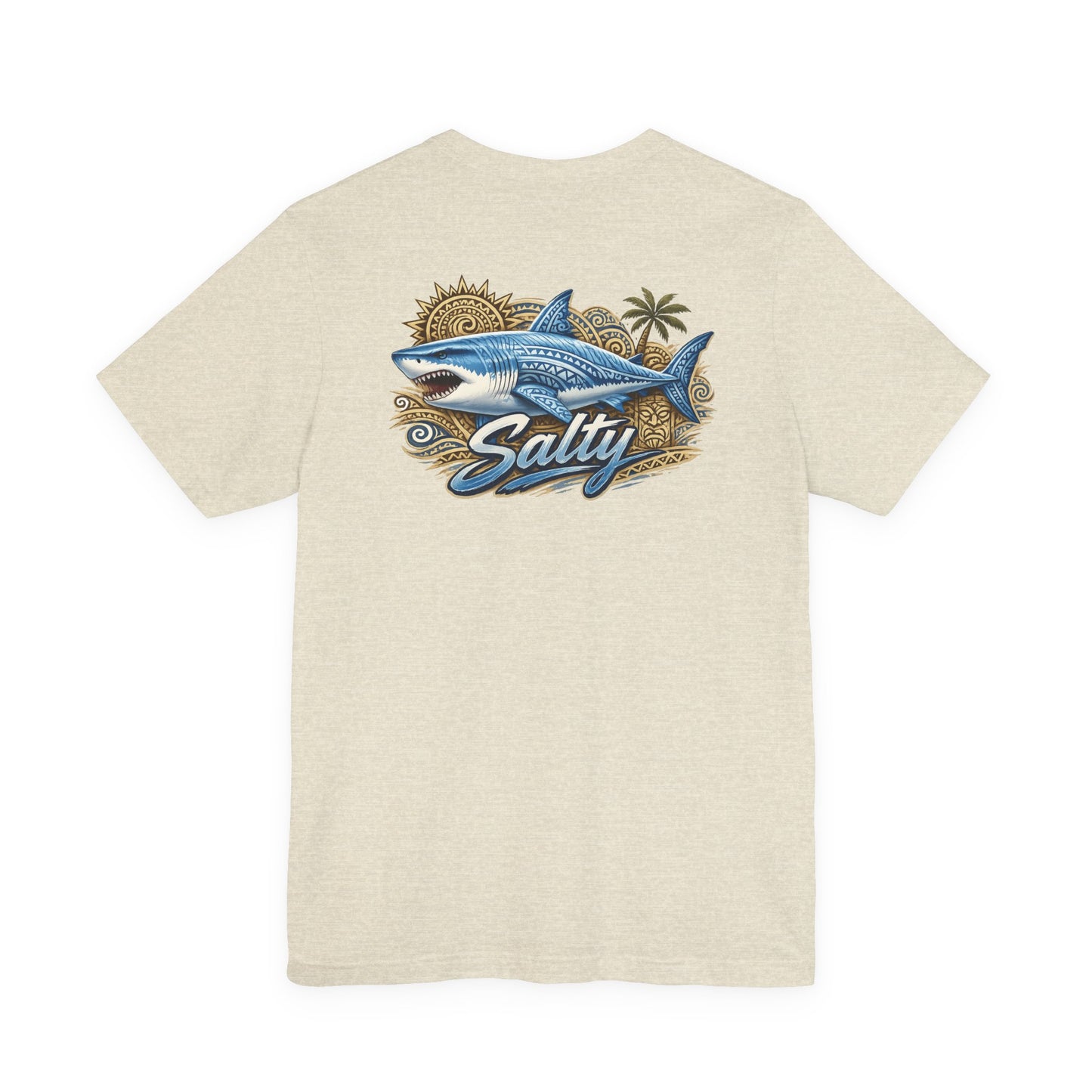 Salty Shark Tee | Shark Graphic T-Shirt, Coastal Beach Design