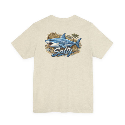 Salty Shark Tee | Shark Graphic T-Shirt, Coastal Beach Design