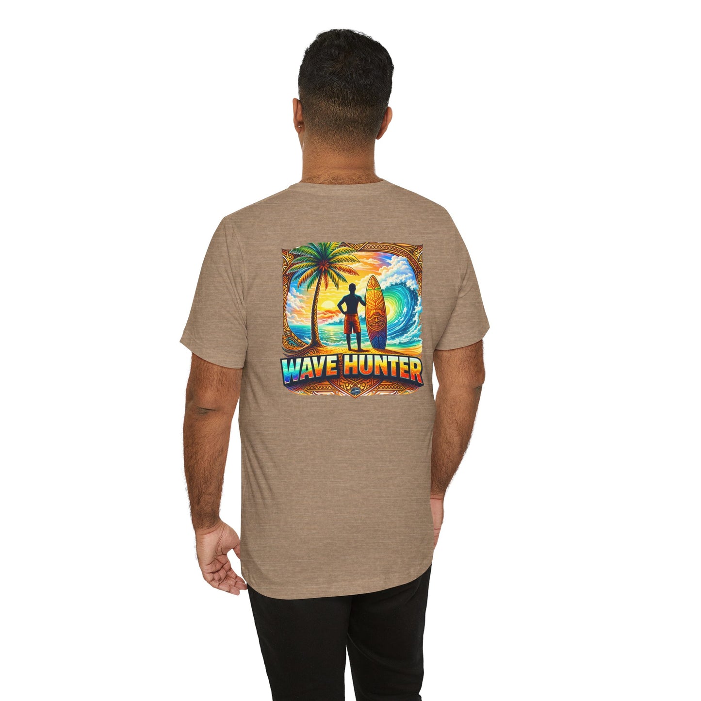 Wave Hunter Surf T‑Shirt — Tropical Surfing Graphic Tee ("Wave Hunter")