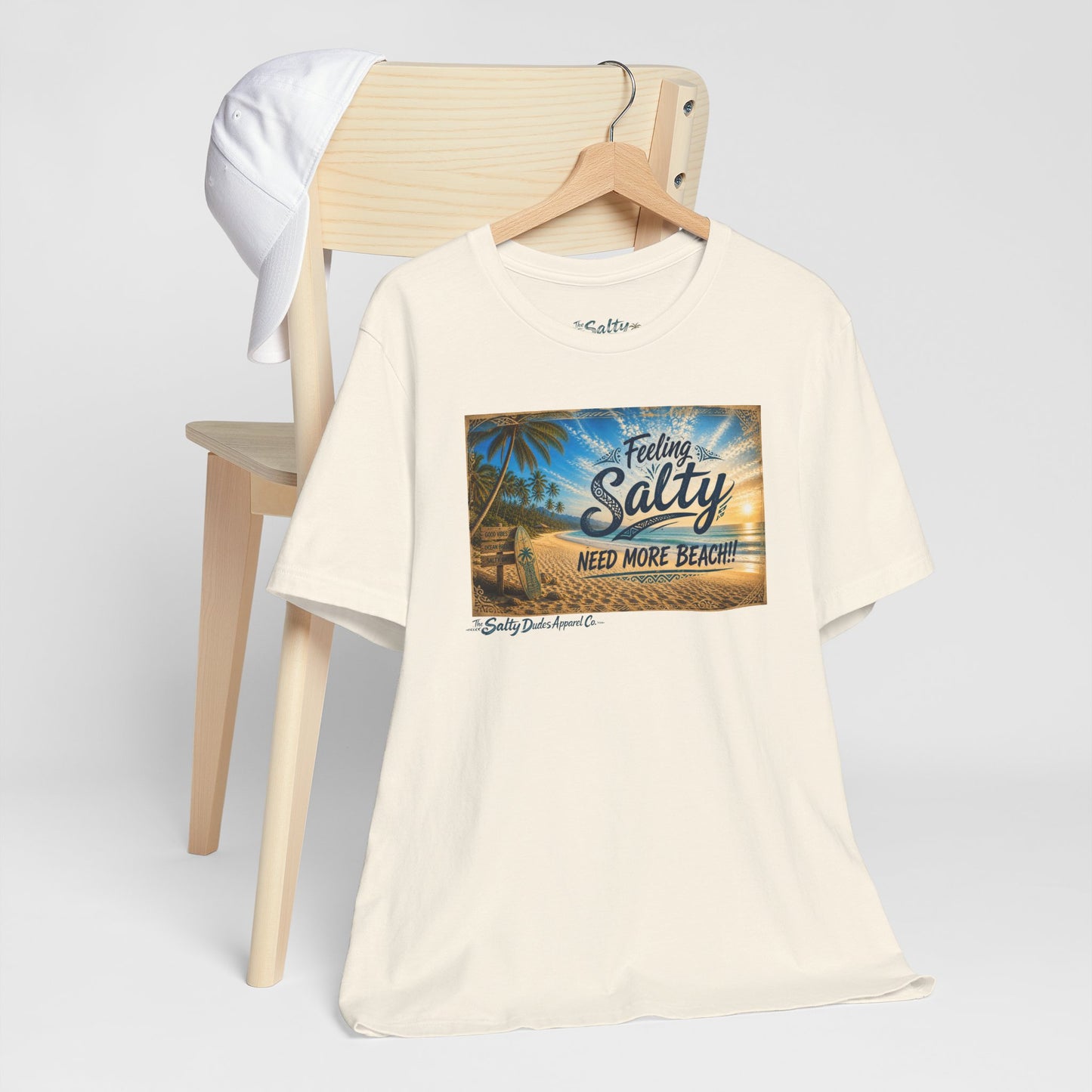 Feeling Salty Beach T-Shirt — "Need More Beach" Tropical Sunset Tee