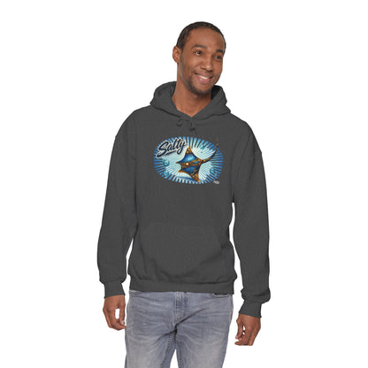 Salty Manta Ray Hoodie — Retro Surf Beach Vibes Sweatshirt