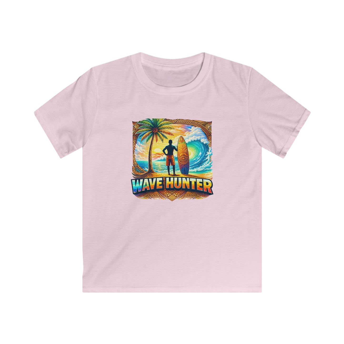 Kids Tee — "Wave Hunter" Surf Graphic Beach Shirt