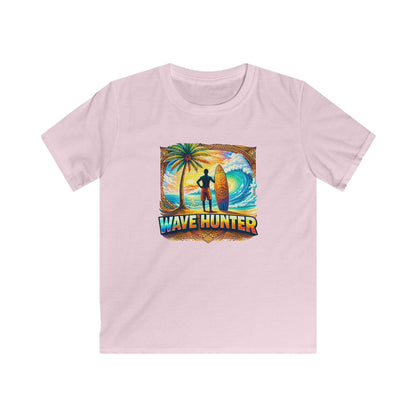 Kids Tee — "Wave Hunter" Surf Graphic Beach Shirt