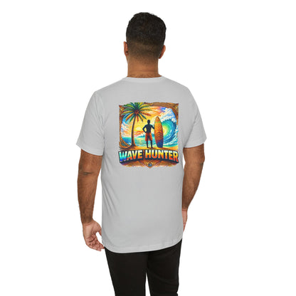 Wave Hunter Surf T‑Shirt — Tropical Surfing Graphic Tee ("Wave Hunter")