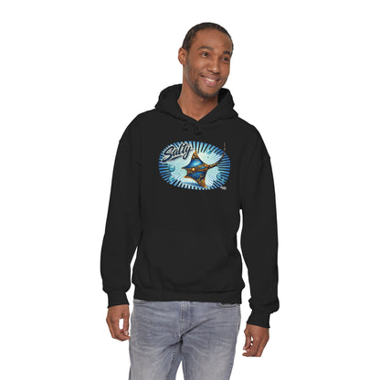 Salty Manta Ray Hoodie — Retro Surf Beach Vibes Sweatshirt