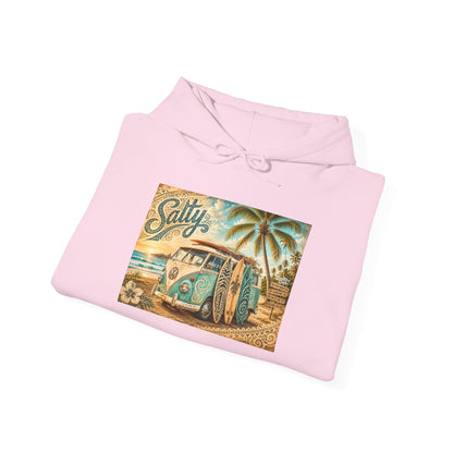 Vintage Salty Surf Hoodie — Retro VW Van Beach Pullover