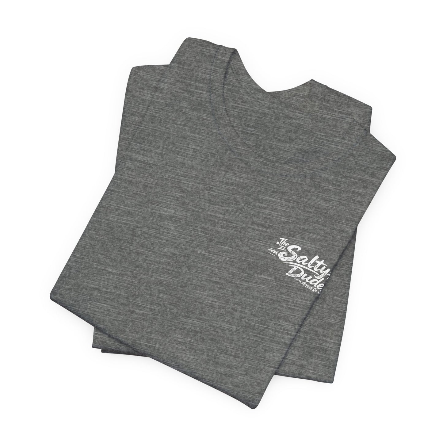 Salty Shark Graphic Tee — Ocean Shark Silhouette Short Sleeve T-Shirt