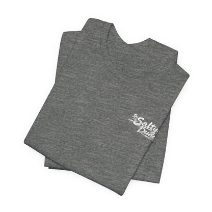 Salty Shark Graphic Tee — Ocean Shark Silhouette Short Sleeve T-Shirt