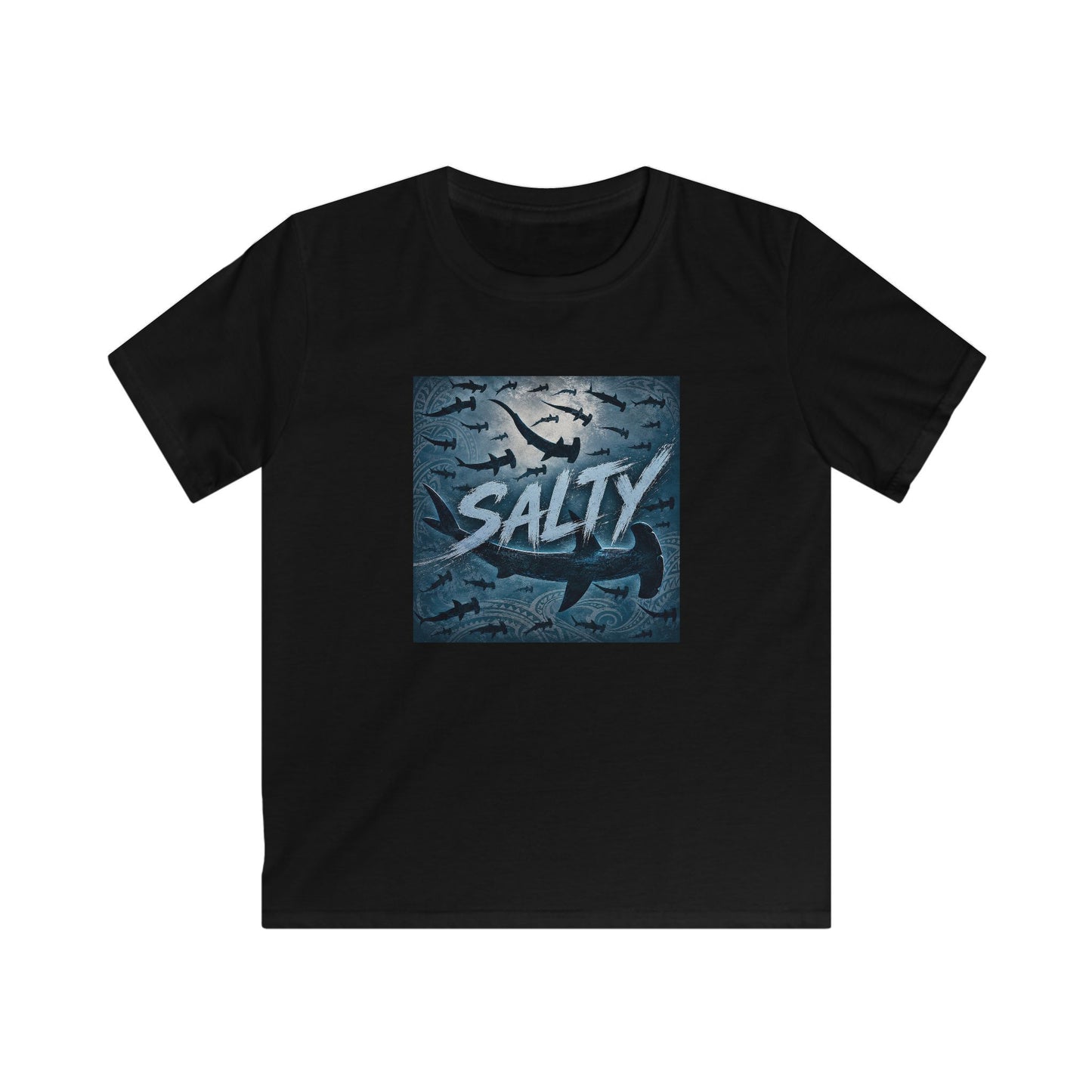 Kids 'SALTY' Shark Tee - Funny Ocean Beach Shirt for Boys & Girls