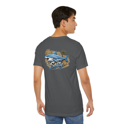 Salty Shark Tee | Shark Graphic T-Shirt, Coastal Beach Design
