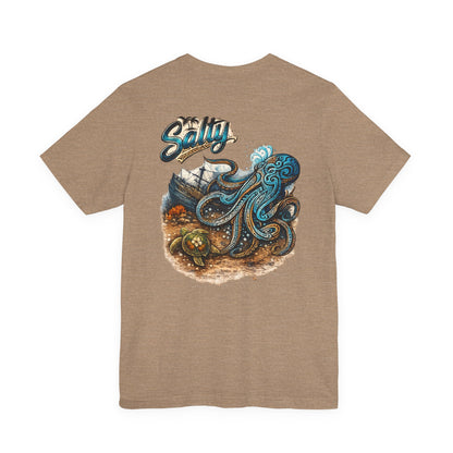 Salty Octopus Shipwreck T-Shirt | Nautical Sea Creature Tee