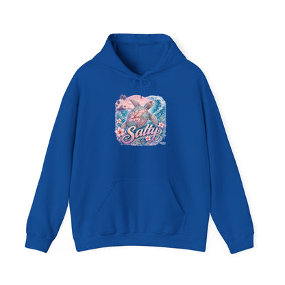 Salty Turtle Hoodie — Pastel Ocean Graphic Sweatshirt