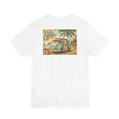 Vintage Surf Van T‑Shirt – 'Salty' Beach Retro Graphic Tee