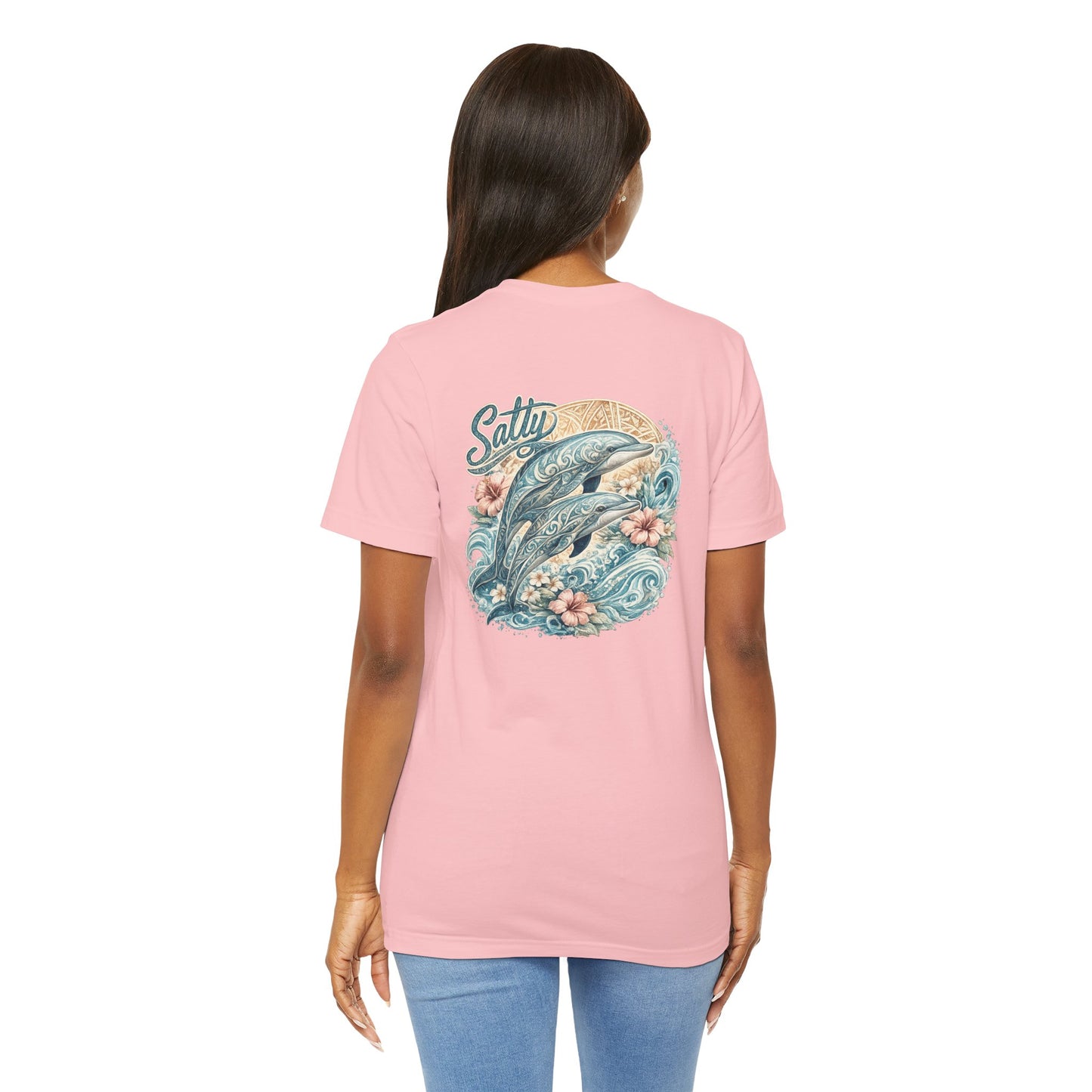 Dolphin Salty Ocean Tee — Coastal Surf Graphic T-Shirt