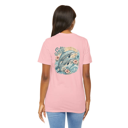 Dolphin Salty Ocean Tee — Coastal Surf Graphic T-Shirt