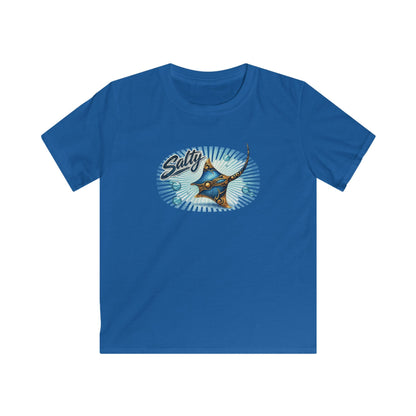 Kids Tee - 'Salty' Manta Ray Beach Surf Graphic