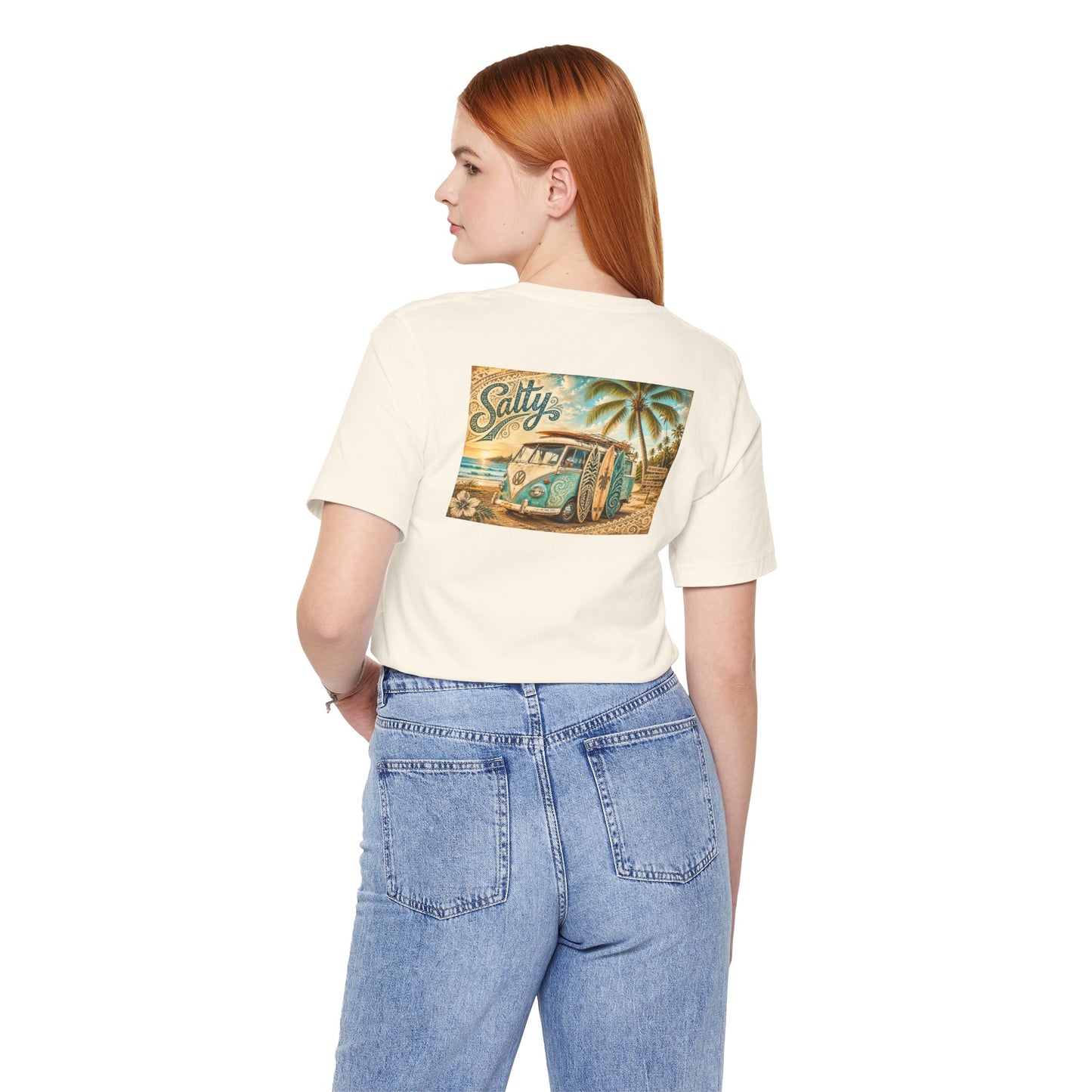 Vintage Surf Van T‑Shirt – 'Salty' Beach Retro Graphic Tee