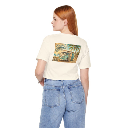 Vintage Surf Van T‑Shirt – 'Salty' Beach Retro Graphic Tee