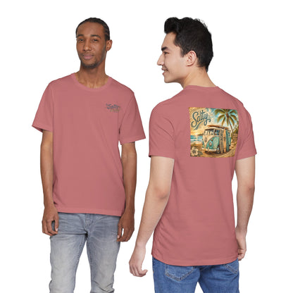 Vintage Surf Van T‑Shirt – 'Salty' Beach Retro Graphic Tee