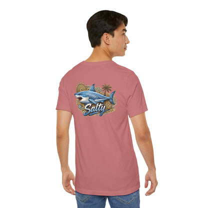 Salty Shark Tee | Shark Graphic T-Shirt, Coastal Beach Design