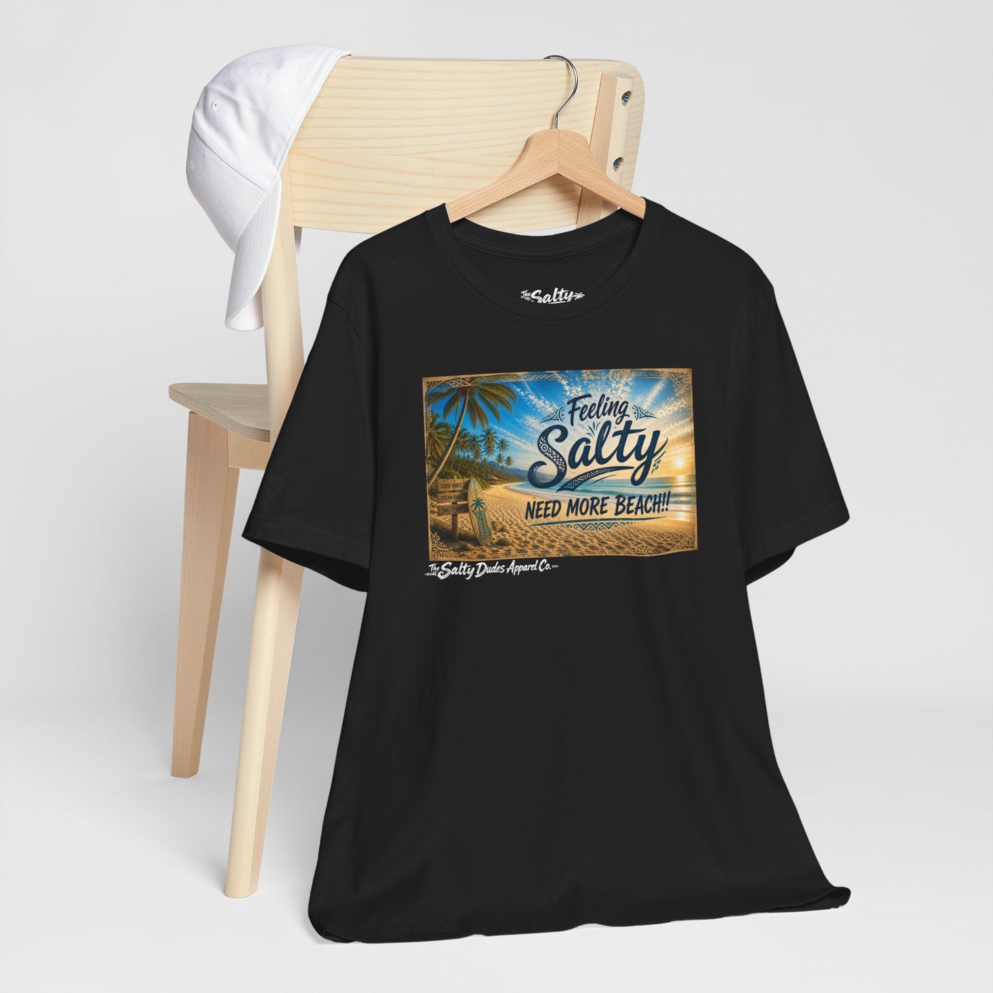 Feeling Salty Beach T-Shirt — "Need More Beach" Tropical Sunset Tee