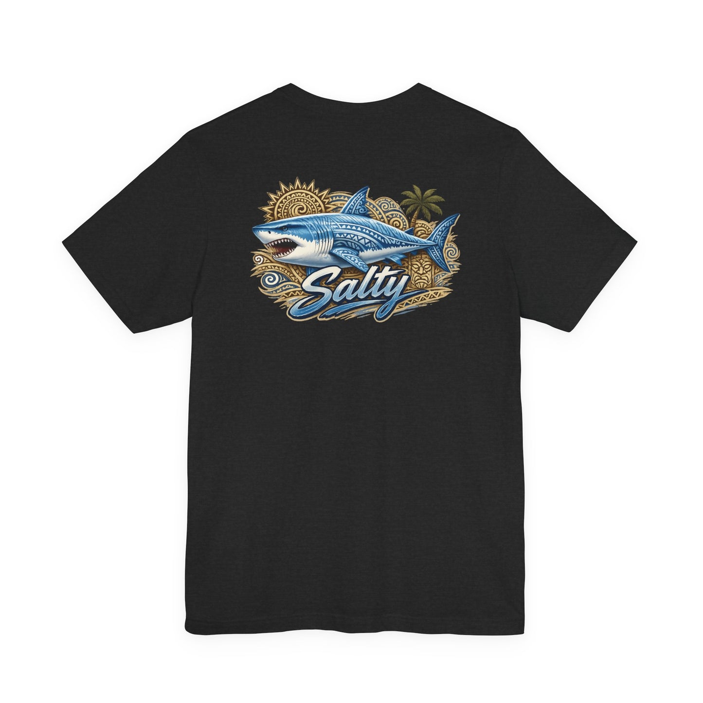 Salty Shark Tee | Shark Graphic T-Shirt, Coastal Beach Design