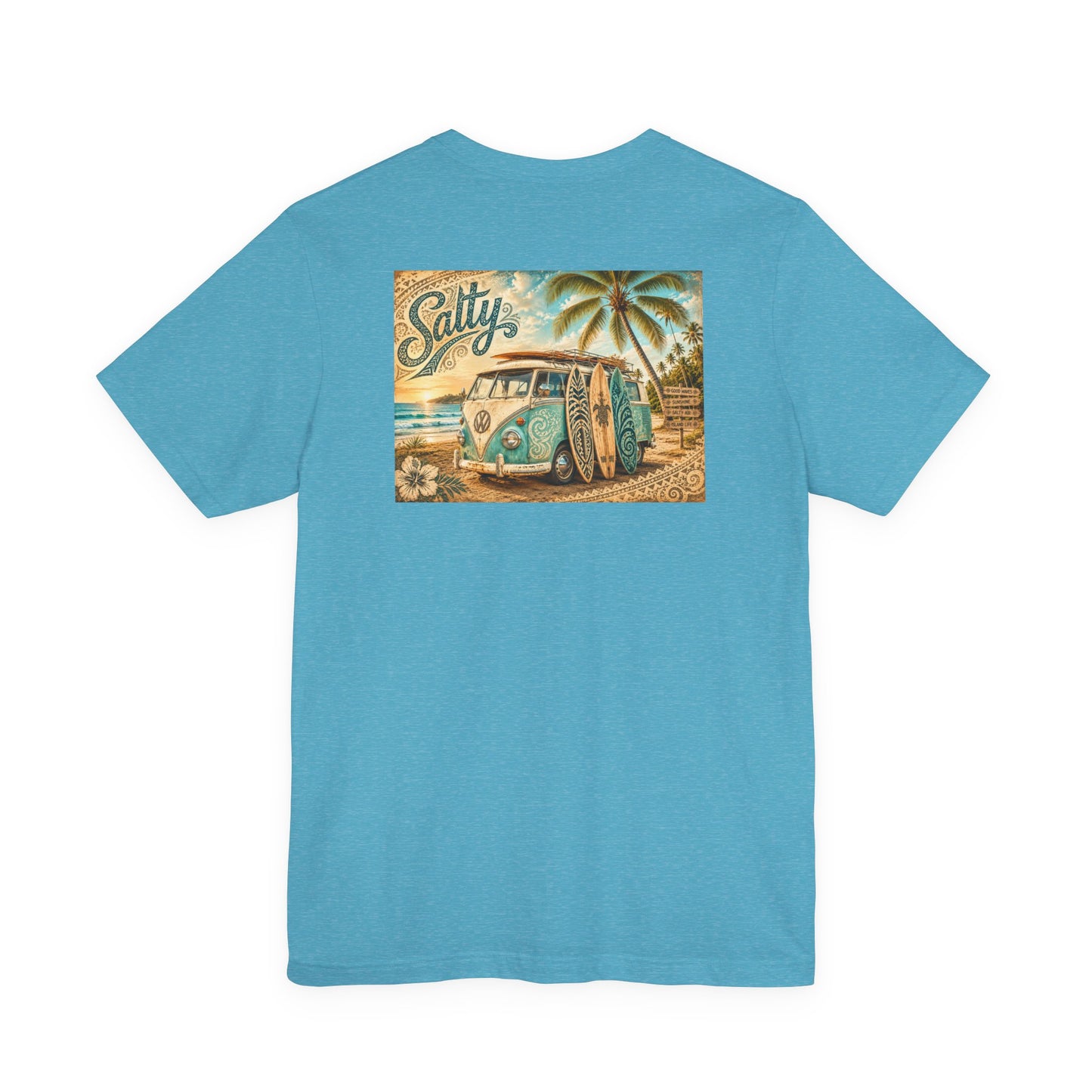 Vintage Surf Van T‑Shirt – 'Salty' Beach Retro Graphic Tee