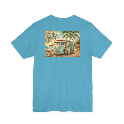 Vintage Surf Van T‑Shirt – 'Salty' Beach Retro Graphic Tee