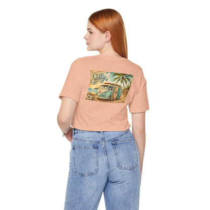 Vintage Surf Van T‑Shirt – 'Salty' Beach Retro Graphic Tee