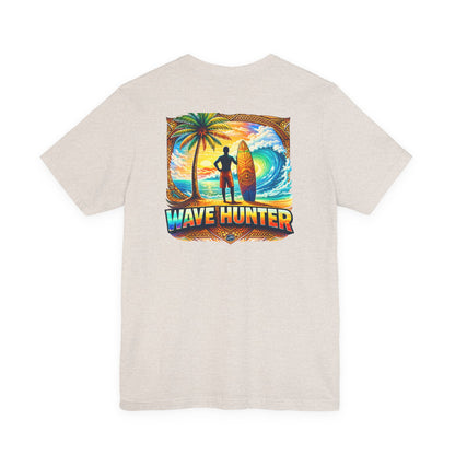 Wave Hunter Surf T‑Shirt — Tropical Surfing Graphic Tee ("Wave Hunter")