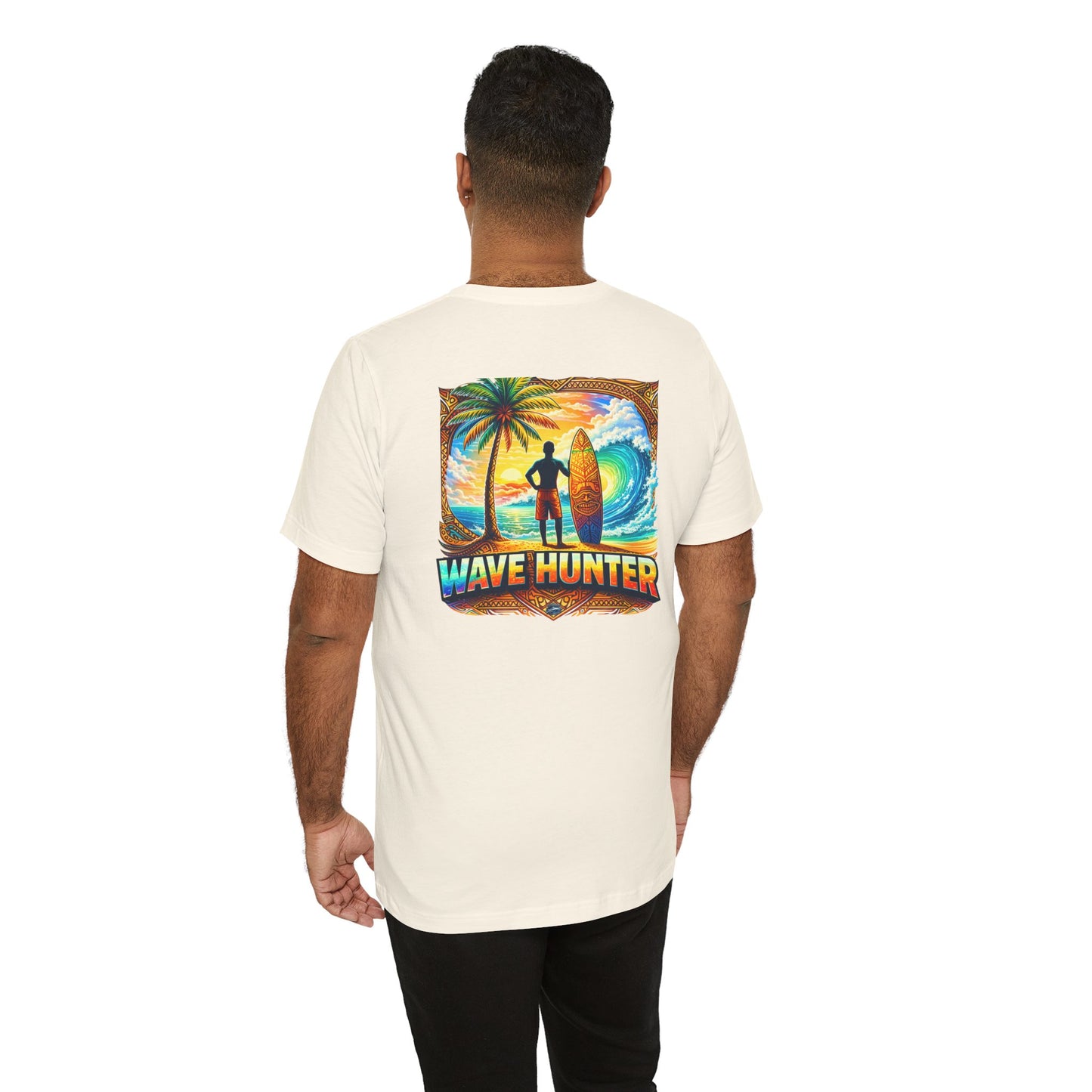Wave Hunter Surf T‑Shirt — Tropical Surfing Graphic Tee ("Wave Hunter")