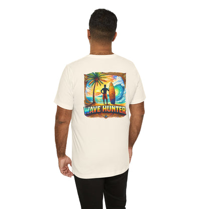 Wave Hunter Surf T‑Shirt — Tropical Surfing Graphic Tee ("Wave Hunter")