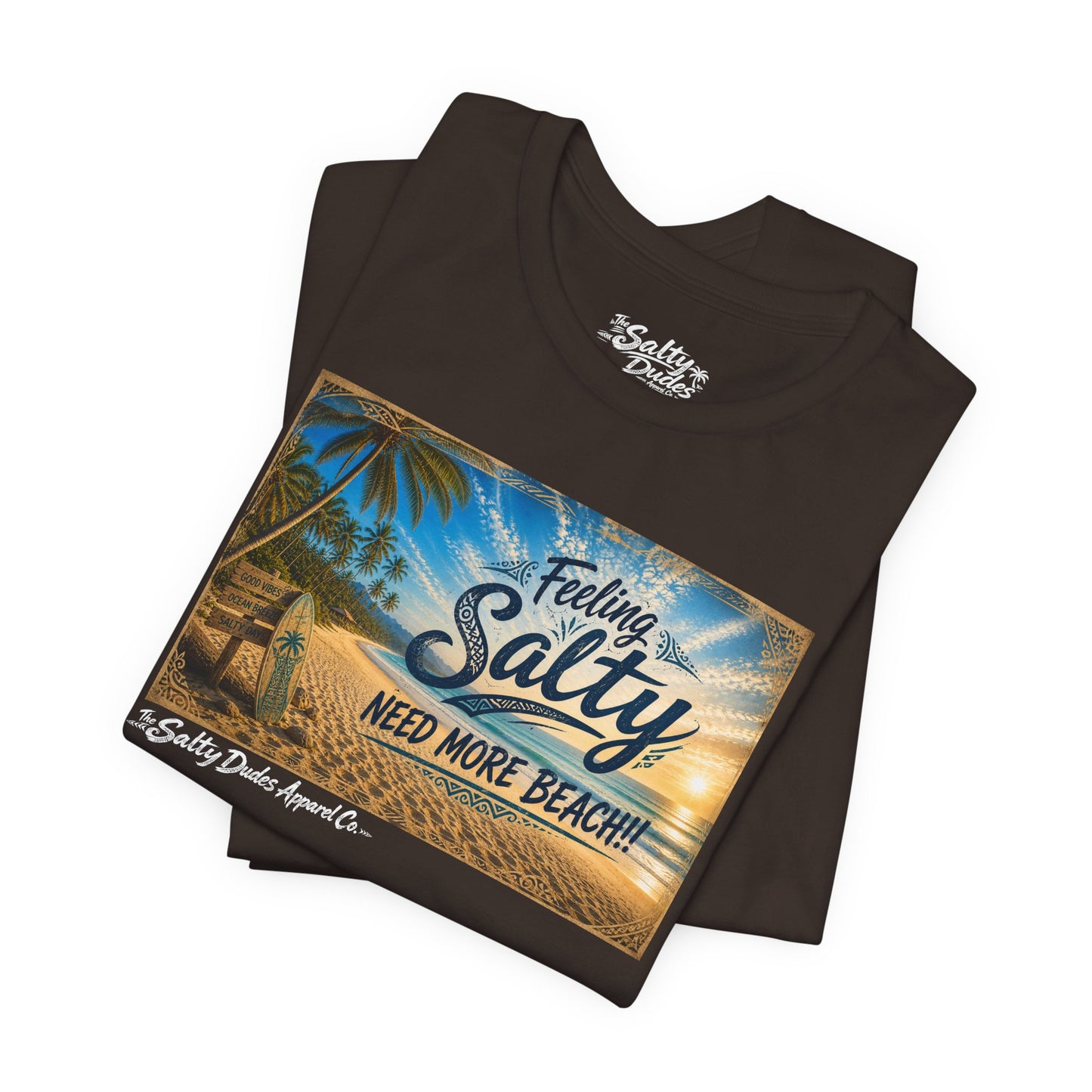 Feeling Salty Beach T-Shirt — "Need More Beach" Tropical Sunset Tee