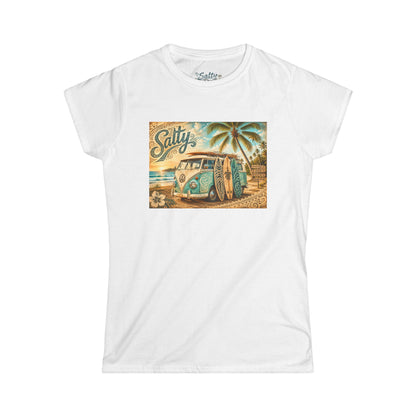 Women's VW Bus Surf Tee — Classic Beach Vibe