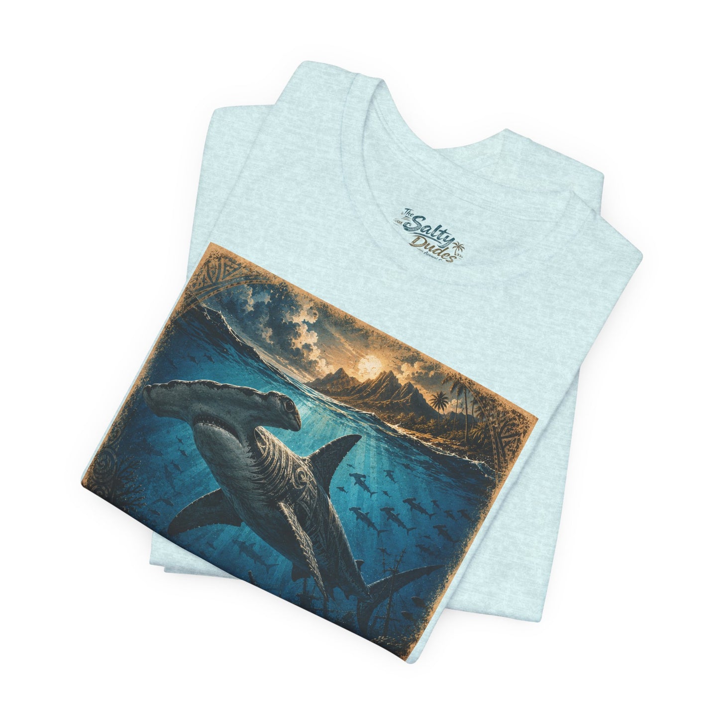 Whale Sunset Graphic Tee — Ocean Life Shark Illustration Shirt