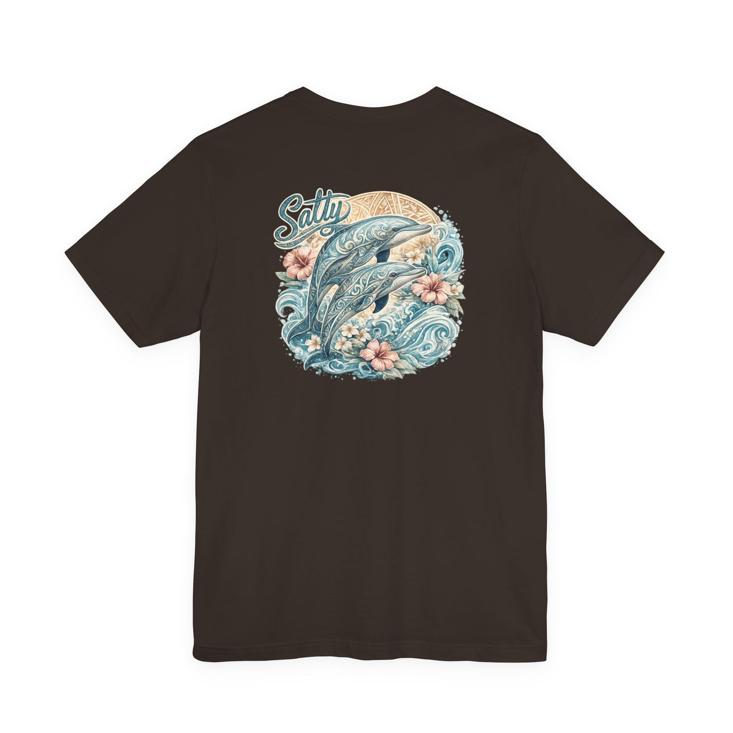 Dolphin Salty Ocean Tee — Coastal Surf Graphic T-Shirt