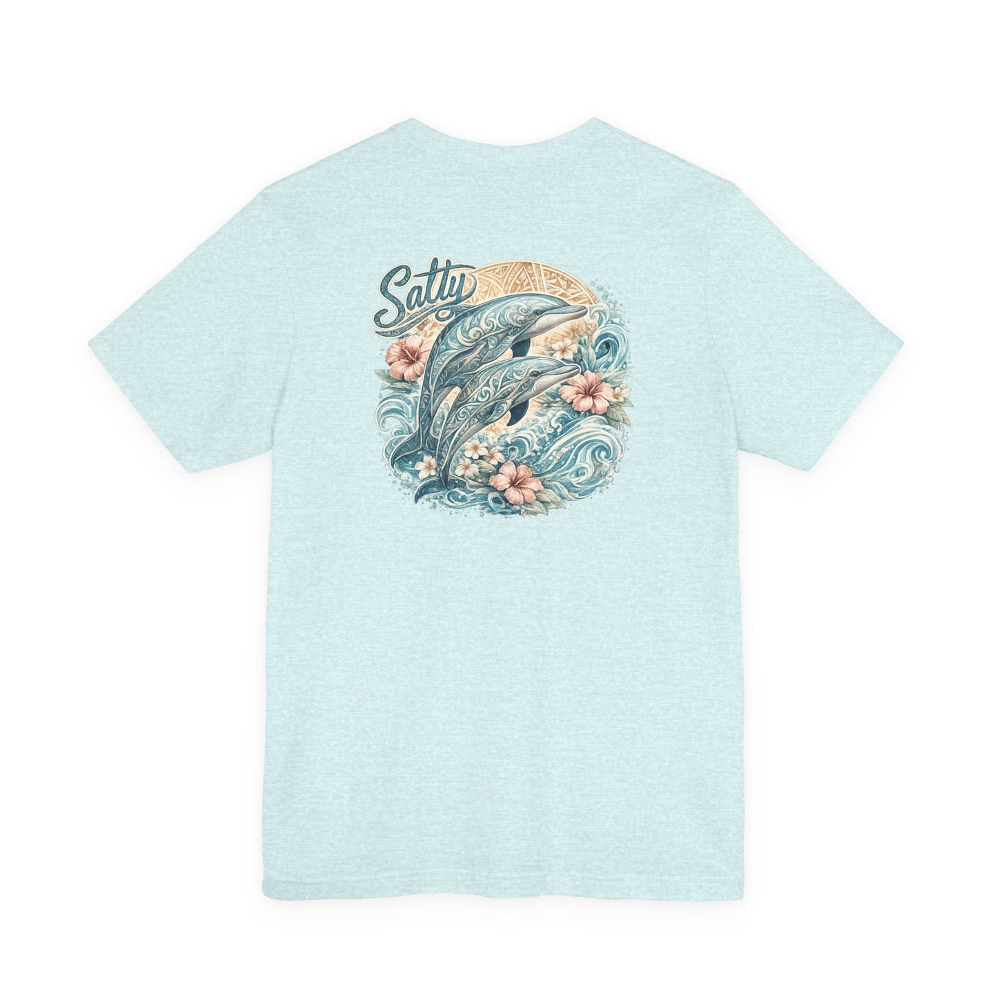 Dolphin Salty Ocean Tee — Coastal Surf Graphic T-Shirt