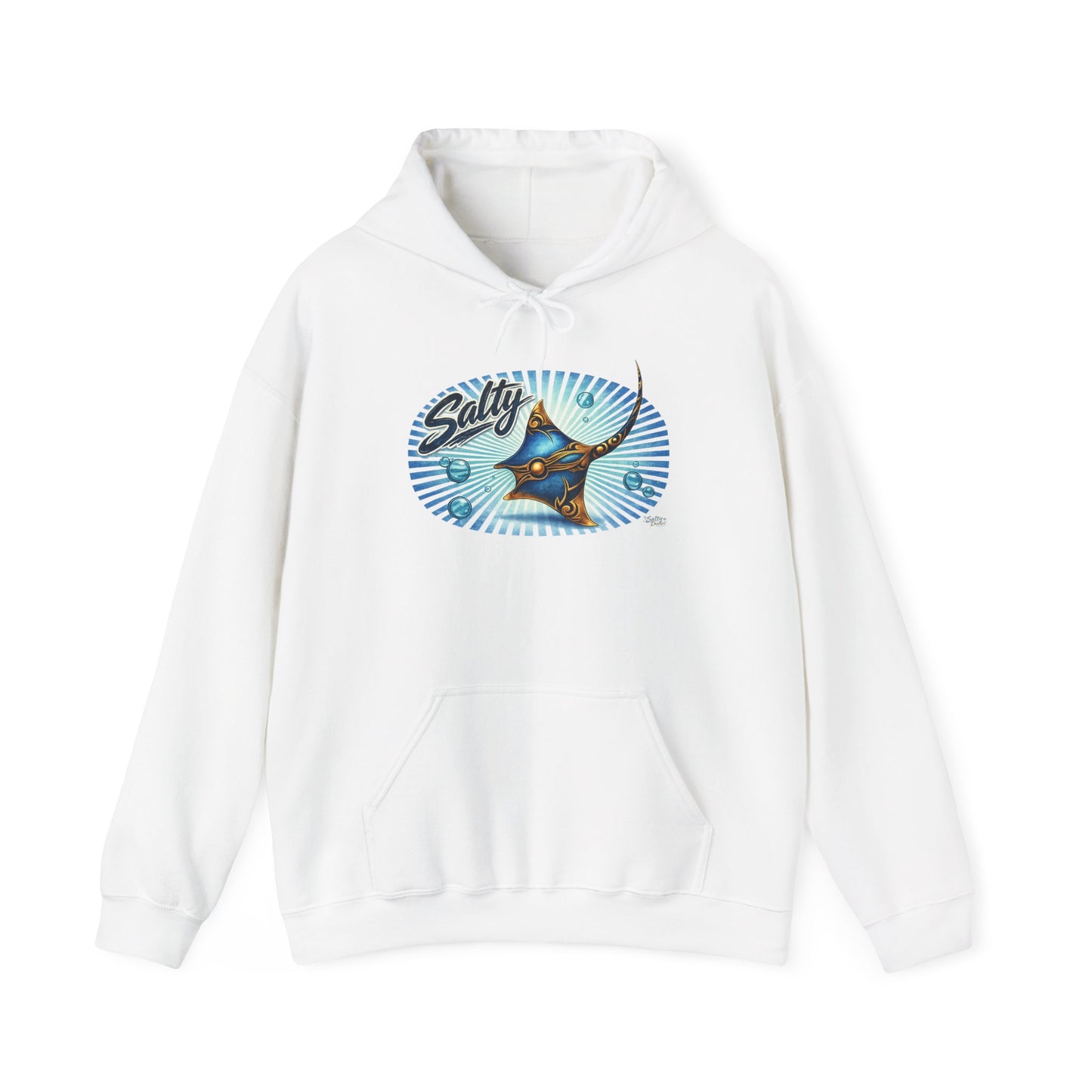 Salty Manta Ray Hoodie — Retro Surf Beach Vibes Sweatshirt