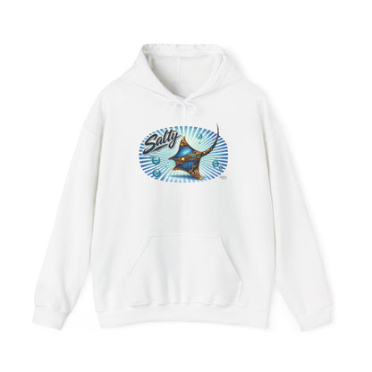 Salty Manta Ray Hoodie — Retro Surf Beach Vibes Sweatshirt