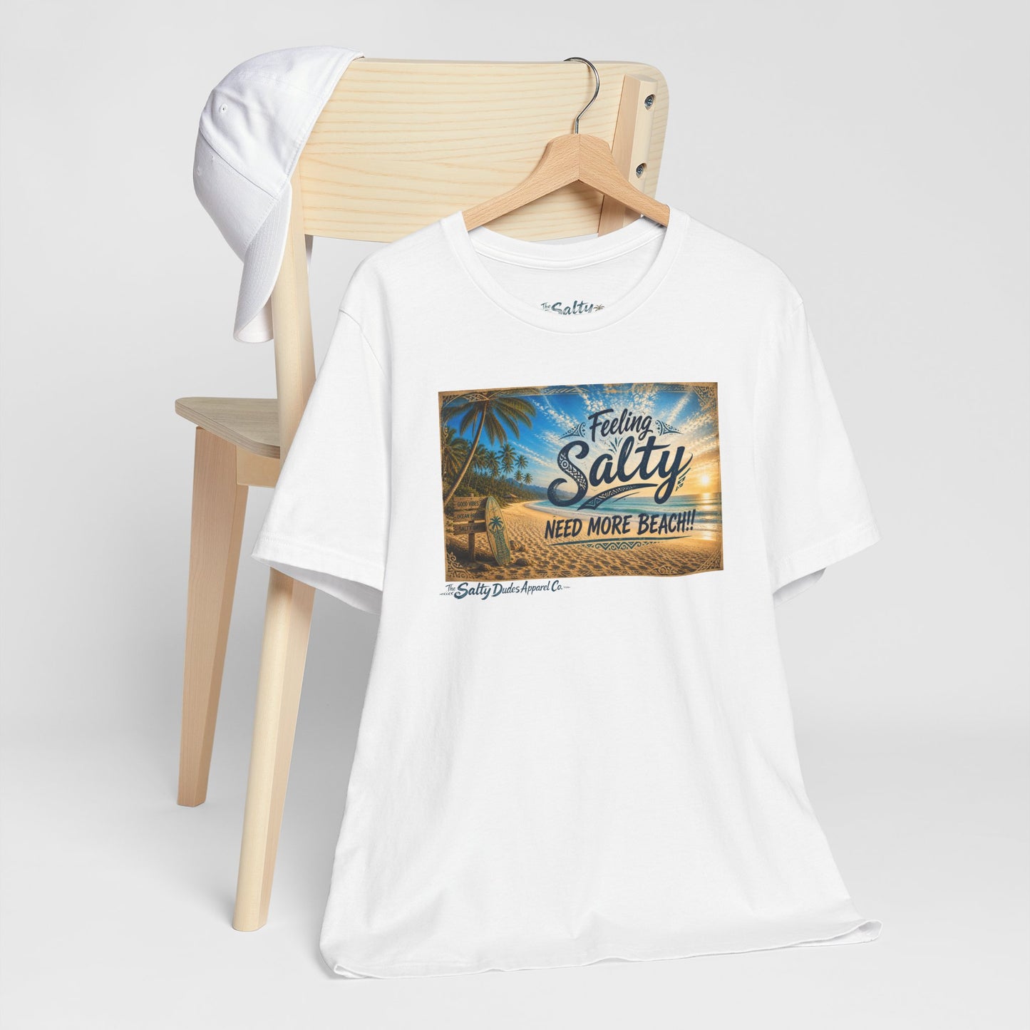Feeling Salty Beach T-Shirt — "Need More Beach" Tropical Sunset Tee