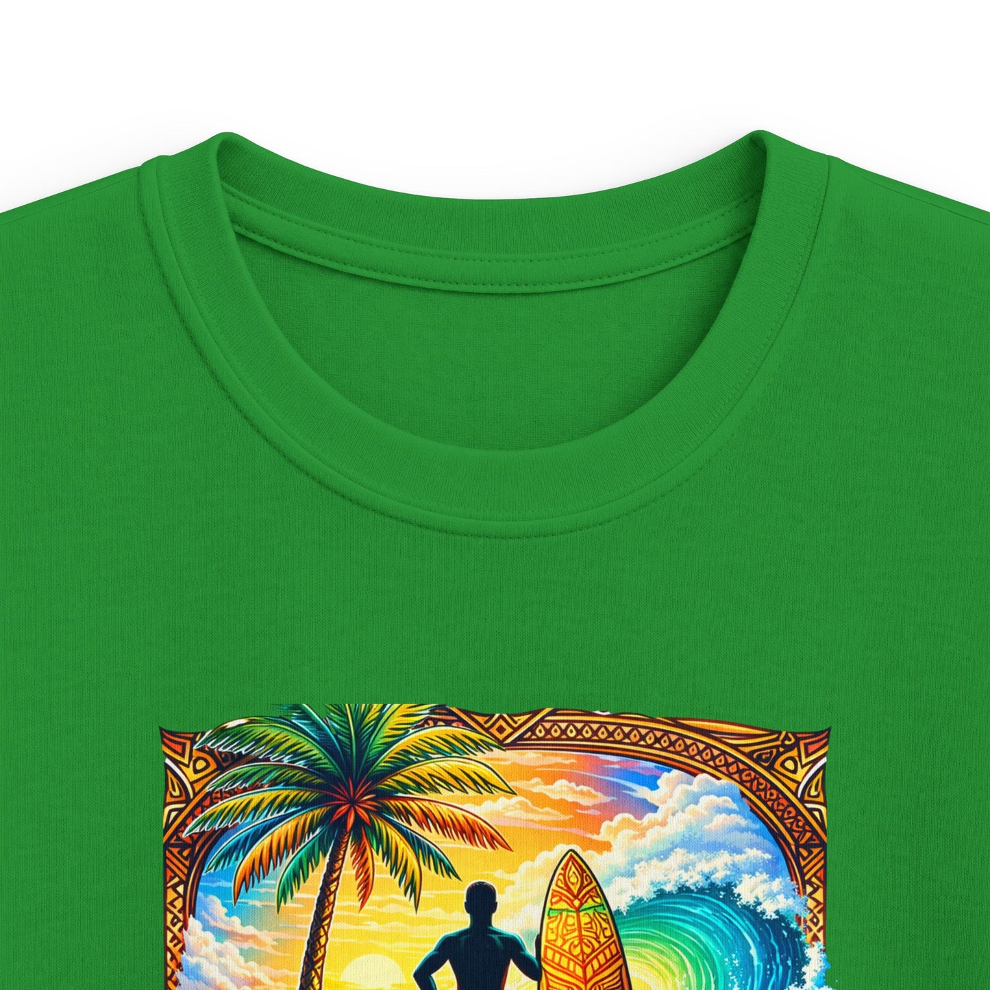 Kids Tee — "Wave Hunter" Surf Graphic Beach Shirt