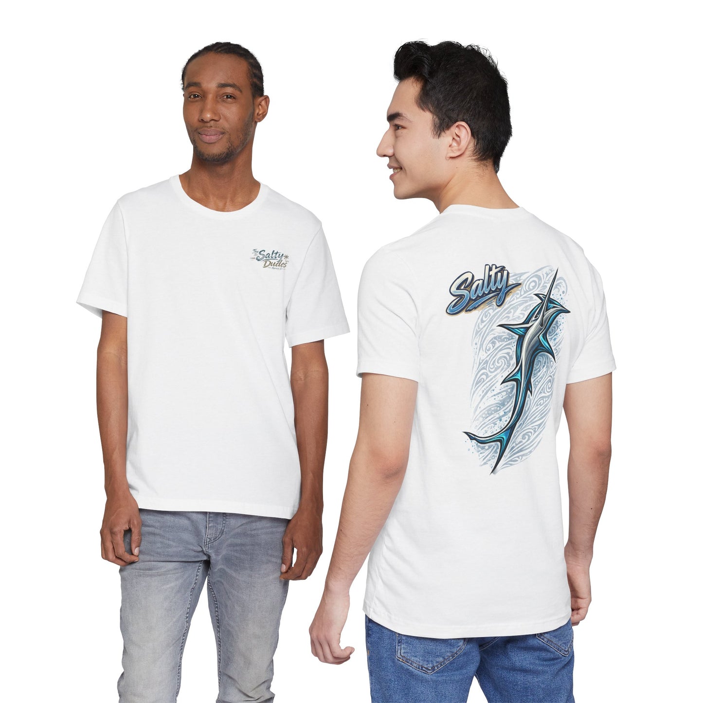 Hammerhead Tribal Graphic Tee — Blue Hammerhead Ocean Art T‑Shirt